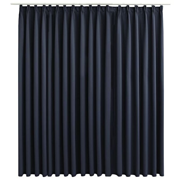vidaXL Blackout Curtain with Hooks Anthracite 290x245 cm
