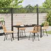 vidaXL Garden Dining Set 5 pcs Brown Powder-Coated Steel