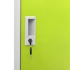 vidaXL Locker Cabinets 5 pcs Light Grey and Green 90x45x92.5 cm Steel