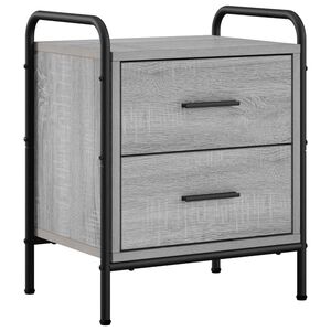 vidaXL Bedside Cabinet Grey Sonoma 40 x 30 x 50 cm Engineered Wood