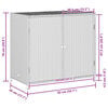 vidaXL Garden Storage Cabinet Beige 83x45x76 cm Poly Rattan