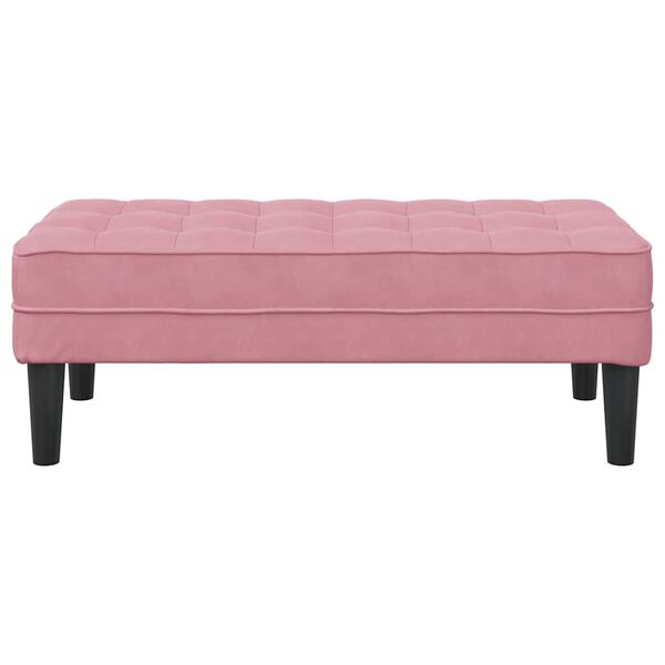 vidaXL Bench Pink 113 x 57 x 39 cm Velvet