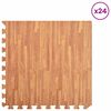 vidaXL Puzzle Exercise Mats 24 pcs Brown 8.64 ㎡ EVA Foam