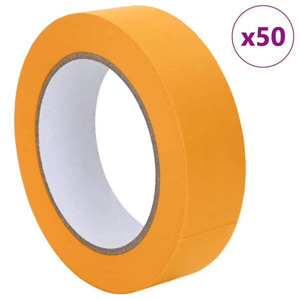 vidaXL Painter Masking Tapes 50 pcs Yellow 30mm x 50m Paper