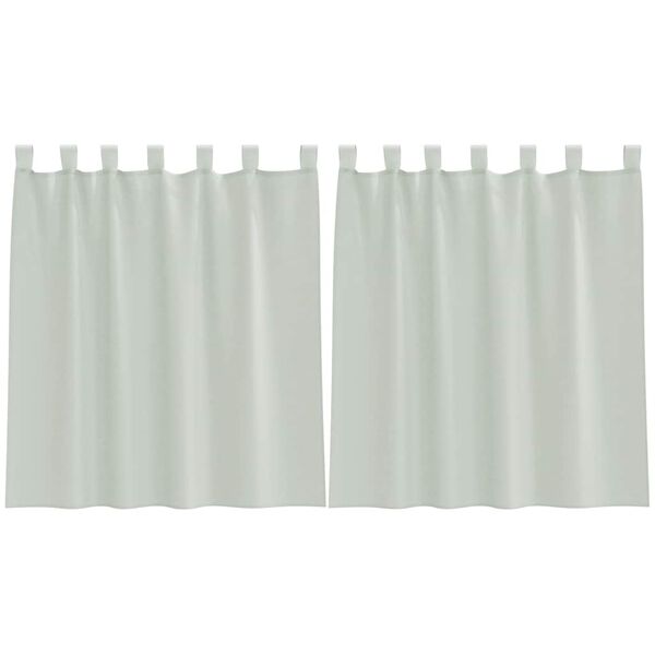 vidaXL Voile Curtains with Loops 2 pcs Light Grey 140x140 cm