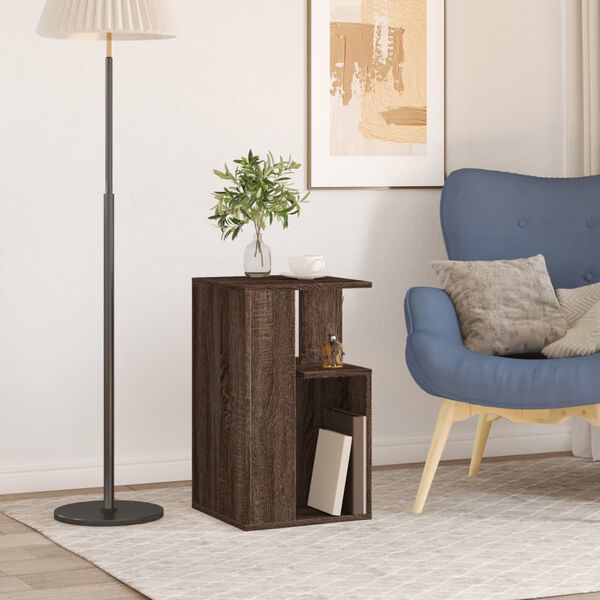 vidaXL Side Table Brown Oak 35x35x60 cm Engineered Wood