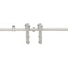 vidaXL Sliding Door Hardware Kit 183 cm Stainless Steel Silver