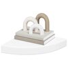 vidaXL Floating Corner Shelf White 25x25x3.8 cm MDF