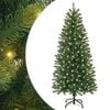 vidaXL Artificial Christmas Tree with 150 LEDs Green 150 cm PE and PVC