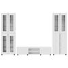 vidaXL TV Cabinet Set FLORIN High Gloss White Engineered Wood