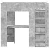 vidaXL Loft Bed Frame with Desk with Storage Concrete Grey 75 x 190 cm