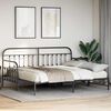 vidaXL Daybed Frame with Headboard Black 90 x 200 cm Steel