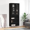 vidaXL Highboard Black 69.5x34x180 cm Engineered Wood