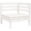 vidaXL Garden Sofa 3-Seater White Solid Wood Pine