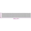 vidaXL Rug Rectangular Grey 80x500 cm Bamboo