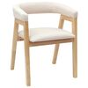 vidaXL Dining Chairs 2 pcs Natural 54 x 57 x 73 cm Solid Rubber Wood