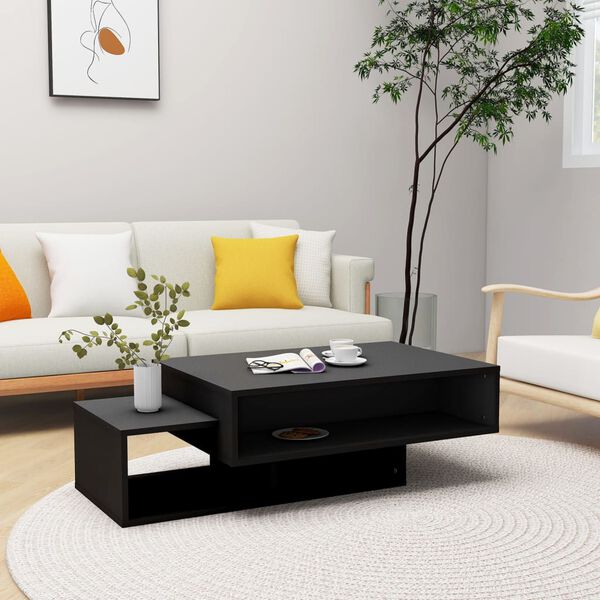 vidaXL Coffee Table Black 105x55x32 cm Engineered Wood