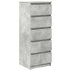 vidaXL Sideboard with Drawers Concrete Grey 37.5x35x99 cm Engineered Wood
