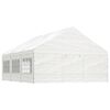 vidaXL Gazebo with Roof White 6.69x5.88x3.75 m Polyethylene