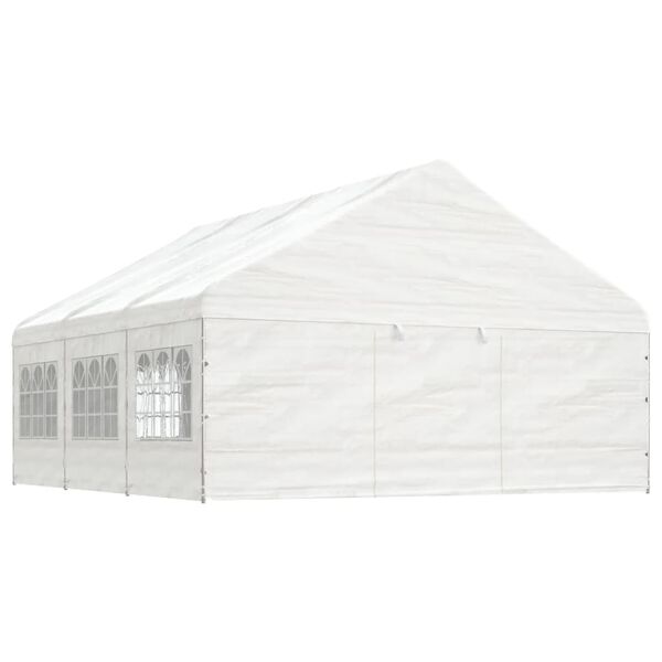 vidaXL Gazebo with Roof White 6.69x5.88x3.75 m Polyethylene