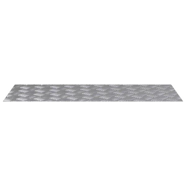 vidaXL Stair Tread Rectangular 2 pcs Silver 100 x 40 cm Aluminium