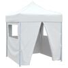 vidaXL Professional Folding Party Tent with 4 Sidewalls 2x2 m White