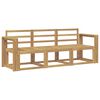 vidaXL Outdoor Sofa Set 3 pcs White Solid Acacia Wood