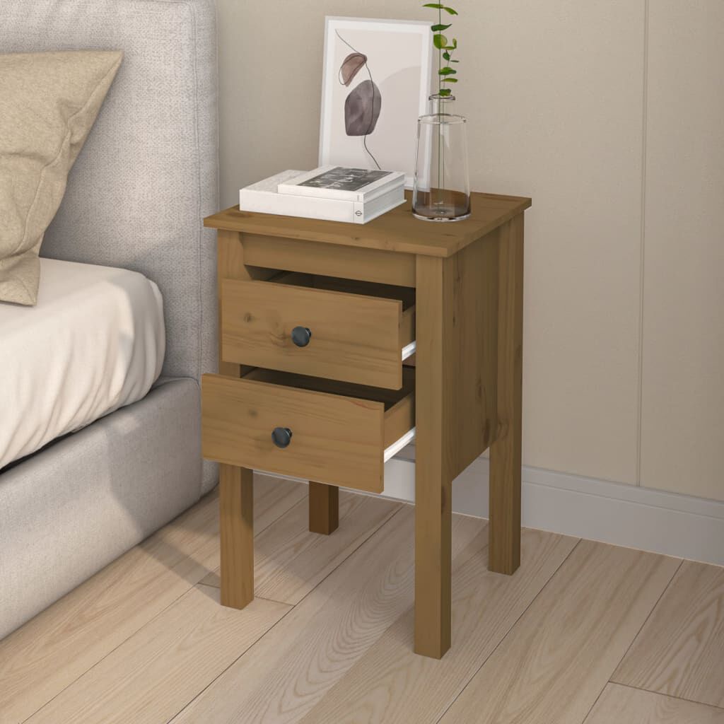 Honey oak deals bedside table