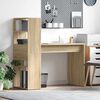 vidaXL Desk with Shelf Sonoma Oak 113 x 54 x 120 cm Engineered Wood