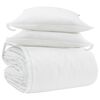 vidaXL Duvet Set with Pillow 3 pcs White Microfiber and Cotton