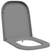 vidaXL Quick Release Toilet suitable for Seat Grey 44.5 x 35 x 3.6 cm