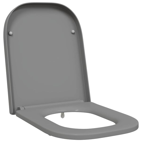 vidaXL Quick Release Toilet suitable for Seat Grey 44.5 x 35 x 3.6 cm