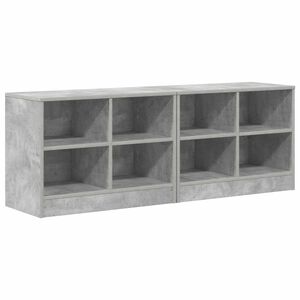 vidaXL Bed Cabinet 2 pcs Concrete Grey 66 x 33 x 48 cm Engineered Wood