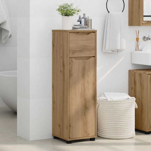 vidaXL Bathroom Cabinet Artisan Oak 30.5 x 30 x 101 cm Engineered Wood
