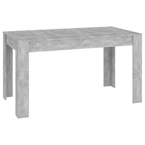 vidaXL Dining Table Concrete Grey 140x74,5x76 cm Engineered Wood
