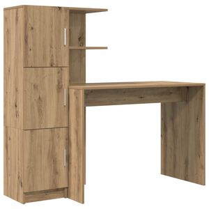 vidaXL Desk Artisan Oak 133.5 x 50 x 124 cm 2 pcs