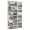 vidaXL CD Cabinet White 102x23x177.5 cm Engineered Wood