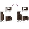 vidaXL 3 Piece Bathroom Furniture Set Brown Oak Engineered Wood