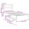 vidaXL Bed Frame with Headboard Old Wood 100 x 200 cm Engineered Wood