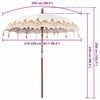 vidaXL Balinese Parasol Cream 215 x 215 x 260 cm Cotton and Wood