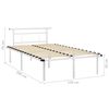 vidaXL Bed Frame without Mattress White Metal 120x200cm