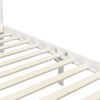 vidaXL Canopy Bed Frame without Mattress White Solid Wood 90x200 cm