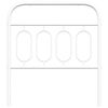 vidaXL Metal Replace Headboard White 90 cm