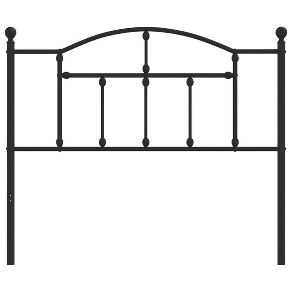 vidaXL Metal Replace Headboard Black 107 cm