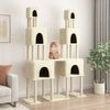vidaXL Cat Tree with Sisal Scratching Posts Cream 199 cm