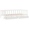 vidaXL Daybed with Drawers without Mattress White 80x200 cm Solid Wood