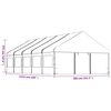 vidaXL Gazebo with Roof White 11.15x5.88x3.75 m Polyethylene