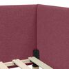 vidaXL Corner Bed Frame with Headboard Wine Red 90 cm x 200 cm Velvet