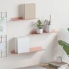 vidaXL Floating Shelf Wall-mounted 3 pcs Pink 40 x 9 x 2.5 cm Steel