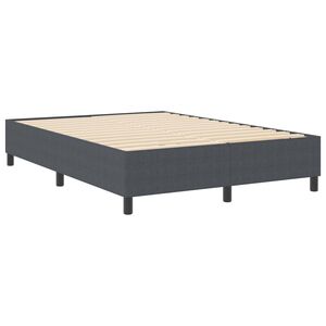 vidaXL Platform Bed Frame Dark Grey 140 x 200 cm Fabric